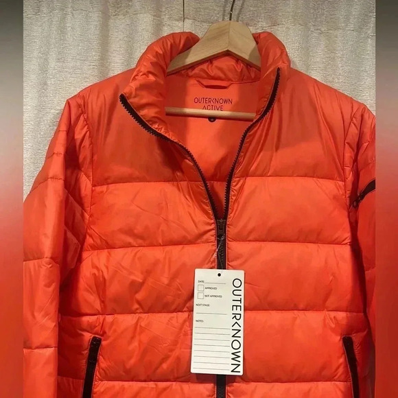 Outerknown Active Puffer Jacket Orange - Picture 3 of 3